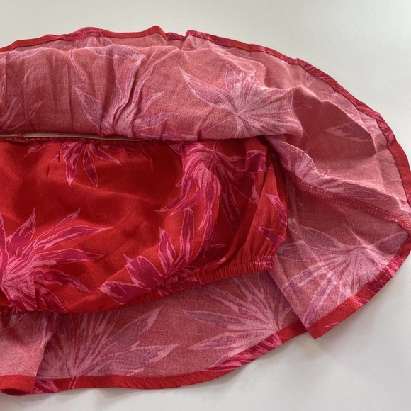 Dee Elly 2 Piece Pants and Cropped Top Outfit Hawaiian Print Red Women's Large - Picture 10 of 11